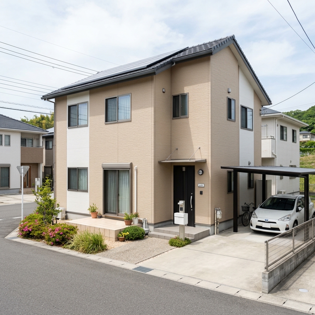 サイディング外壁の一般的な戸建て住宅